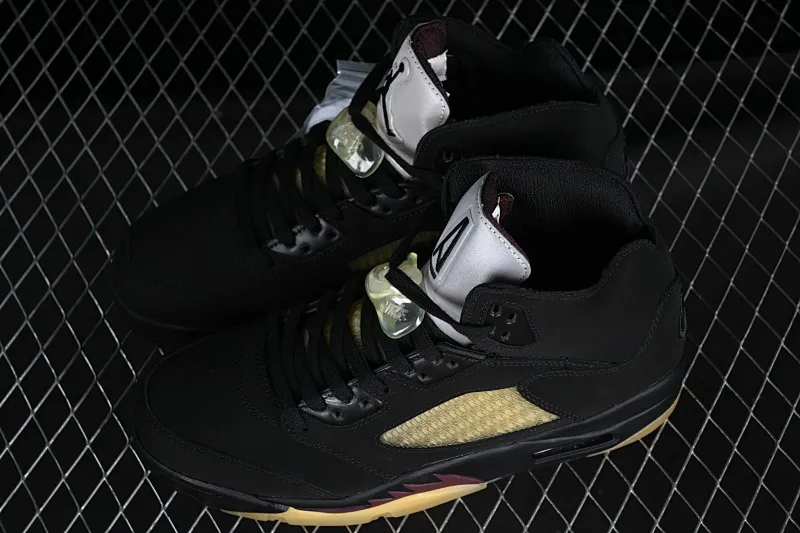 All categories Air Jordan Jordan series basketball shoes Air Jordan 5 A Ma Maniér x Air Jordan 5 Low AJ5 Joe 5 joint model suede black FD1330-001
